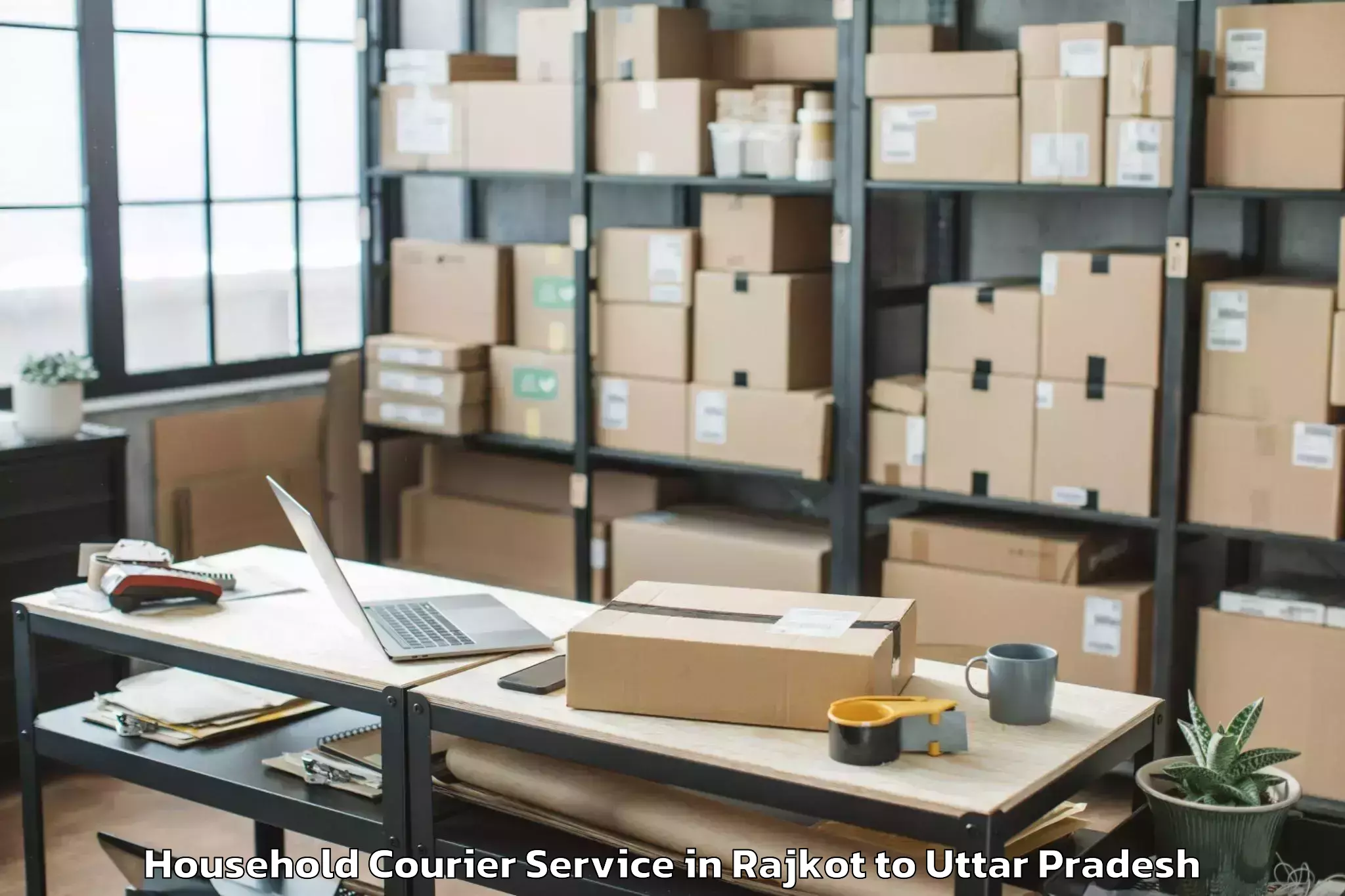 Professional Rajkot to Khadda Household Courier